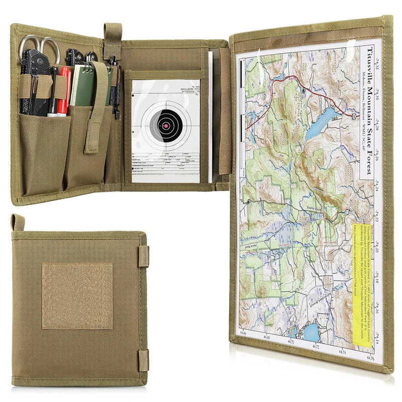Edc Carry Pocket - 戦術地図収納バッグマップホルダーケース折りたたみ雑貨ポーチ EDC ユーティリティツールバッグアウトドアハイキングキャンプ狩猟アクセサリー