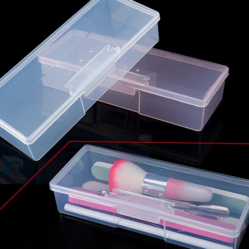 Nail File Titanium - ネイルアート収納ボックスネイルアクセサリーオーガナイザープラスチック容器ネイルラインストーンブラシペンバッファ研削ファイル収納ボックス