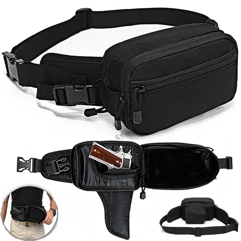 Edc Concealed Carry Bag - タクティカルピストルバッグ、銃用バッグ、隠しホルスター付き、銃ケース、チェストバッグ、ハンティング用、クロスボディバッグ、ファニーパック、EDCツールバッグ。