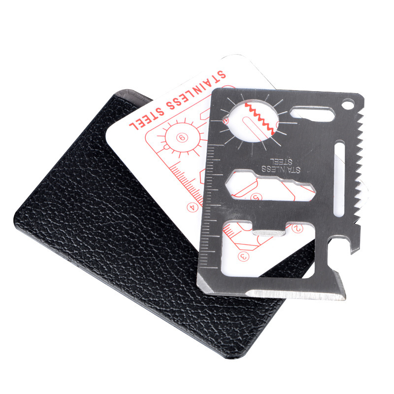 Multitool Credit Card - ポケットツールクレジットカード 11 で 1 ポータブル屋外キャンプサバイバルマルチツール観光機器オールインワン狩猟ツール