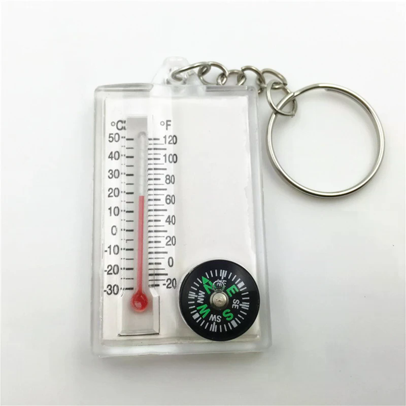 Compass Keychain Mini - アウトドア登山用バックルコンパス ポインターキャンプツール コンパスカラビナ ミニキーホルダーコンパス キーフック