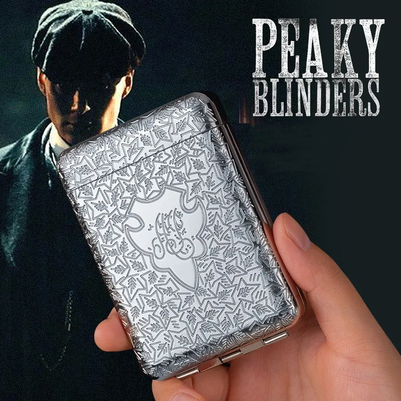 Lighter Insert Zippo - ヴィンテージ彫刻シガレットケース、ピーキーブラインダーズケース、シェルビーコンテナ、ポケットシガレットボックスホルダー、収納ボックス、メンズギフト