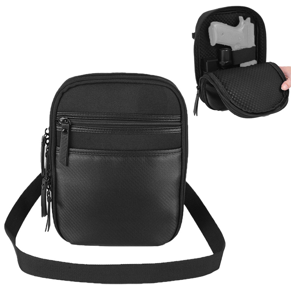 Edc Concealed Carry Bag - 戦術的な銃バッグ隠しキャリーハンドガンバッグショルダーストラップバッグカートリッジ収納EDCケース狩猟キャンプ用銃ホルスター付き