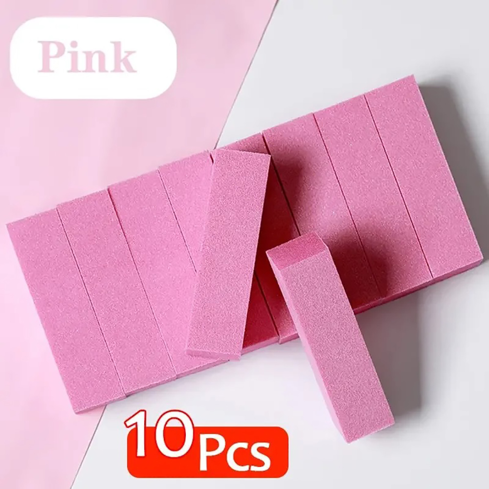 Nail File Titanium - 10個入りスポンジバッファーブロックセット ネイルファイル マニキュア ペディキュアケア ネイルアート バフ研磨