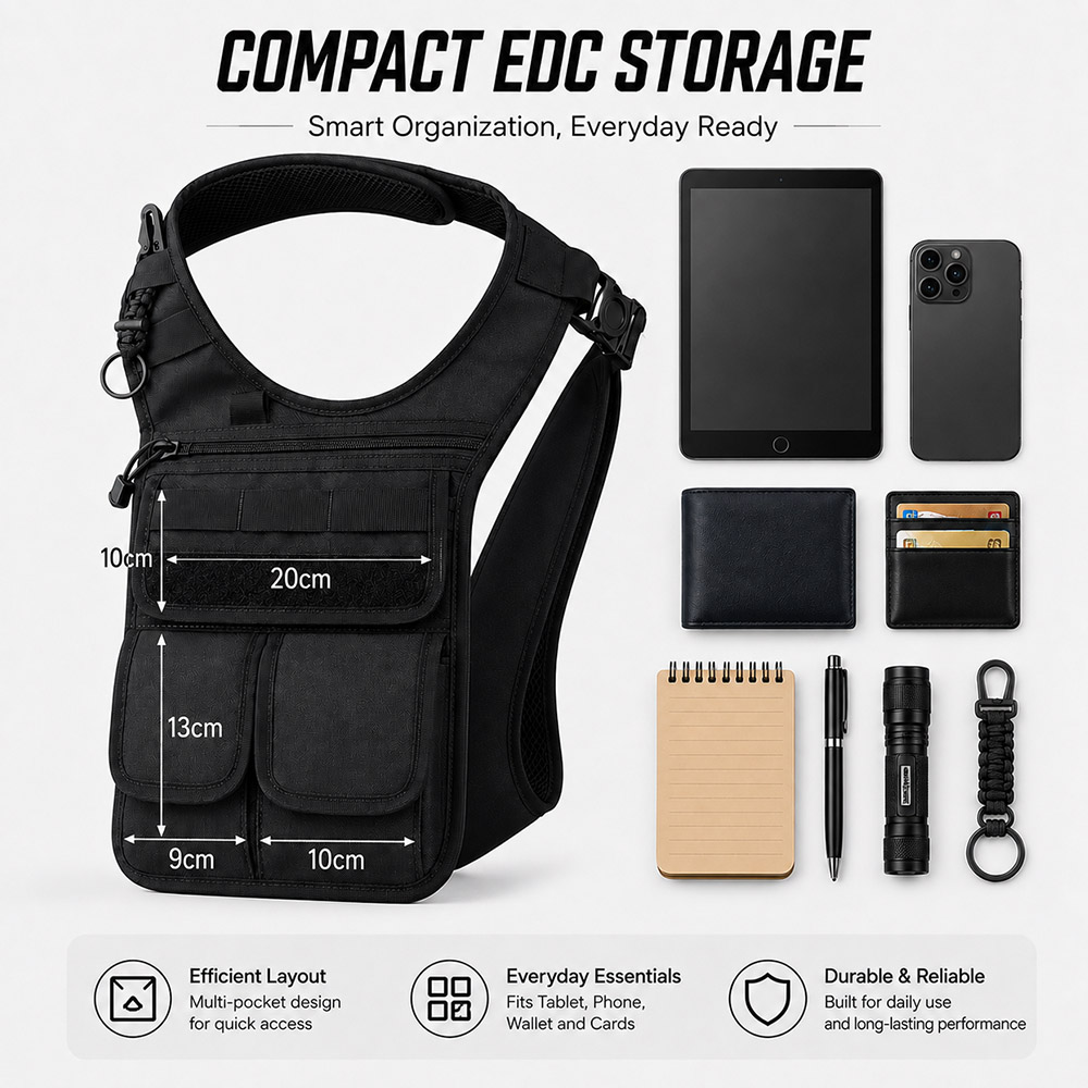 QXタクティカル隠しサッチェルアンダーアームショルダーバッグ - Edc Concealed Carry Bag のレビューと価格