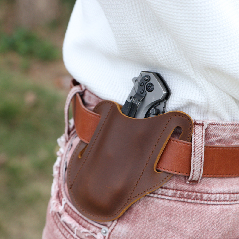 レザーEDCツールポーチ アウトドアタクティカル懐中電灯ホル - Edc Carry Pocket のレビューと価格