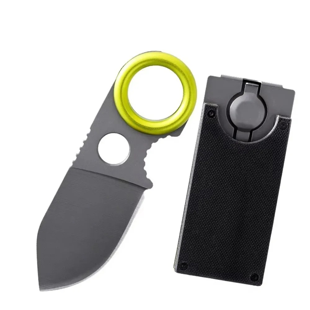 ミニ EDC リング固定刃ナイフ ステンレス鋼ポケットナイフ - Edc Fixed Blade Deep Carry のレビューと価格