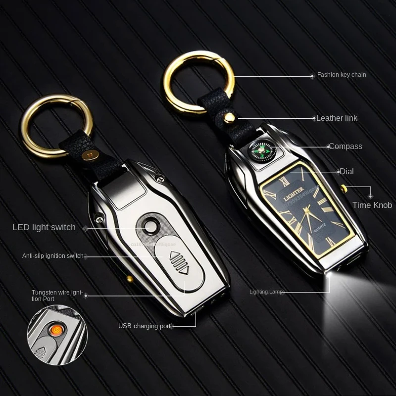 新しいコンパスキーホルダーアークライター腕時計多機能 USB - Compass Keychain Mini のレビューと価格