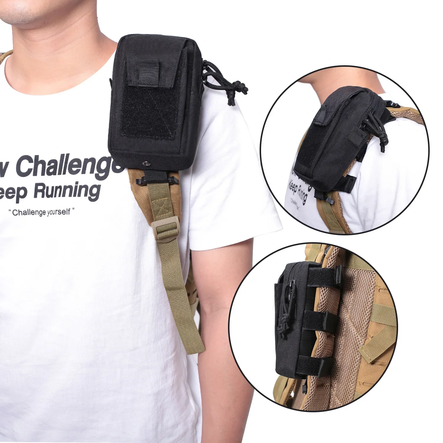 モールバックパックストラップフォンホルダーウエストポーチ - - Edc Carry Belt のレビューと価格