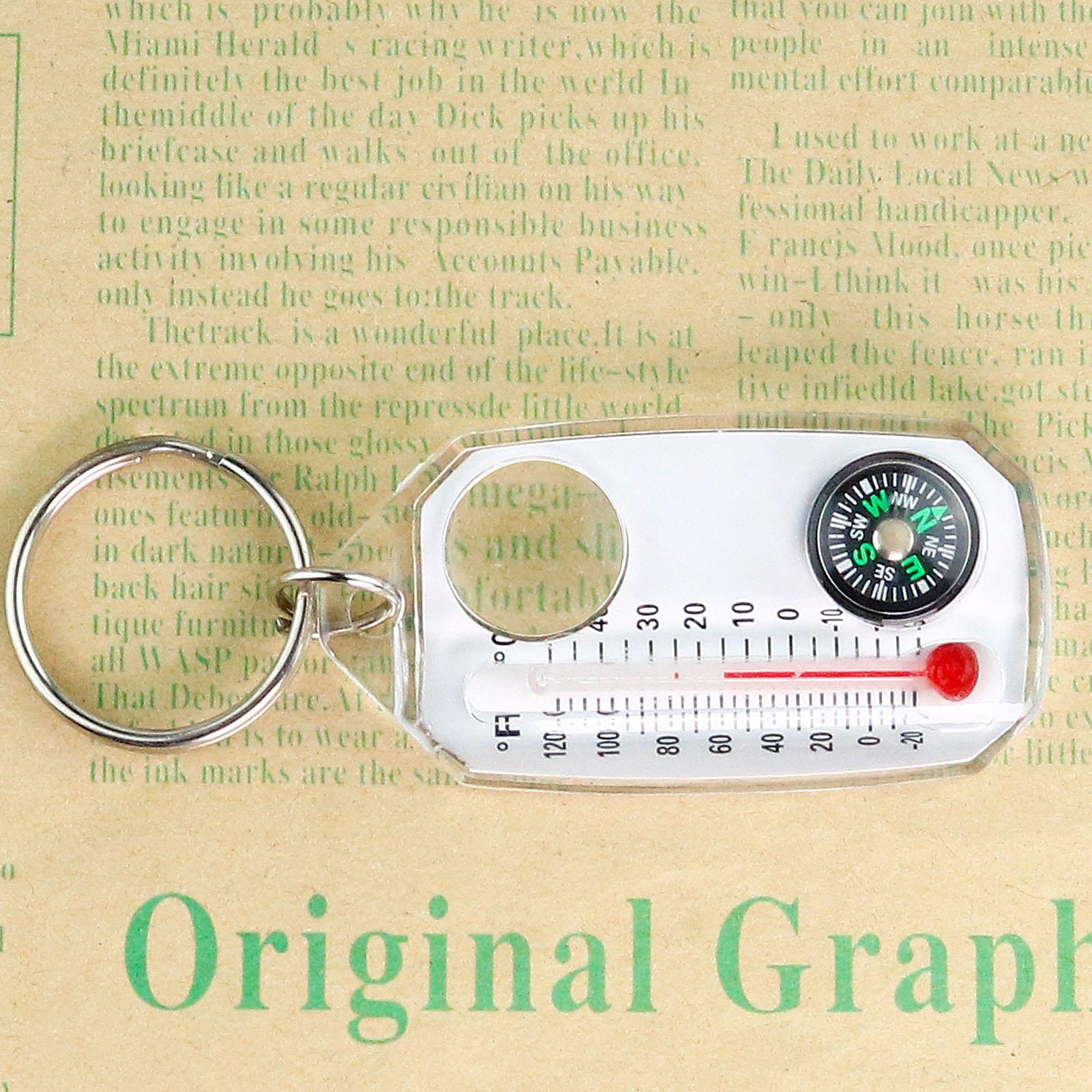 小型キーチェーンコンパス ポータブルミニキーチェーン アウト - Compass Keychain Mini のレビューと価格