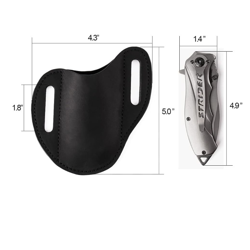 本革ケース折りたたみナイフホルダーヴィンテージ PU ナイフ - Edc Carry Belt のレビューと価格