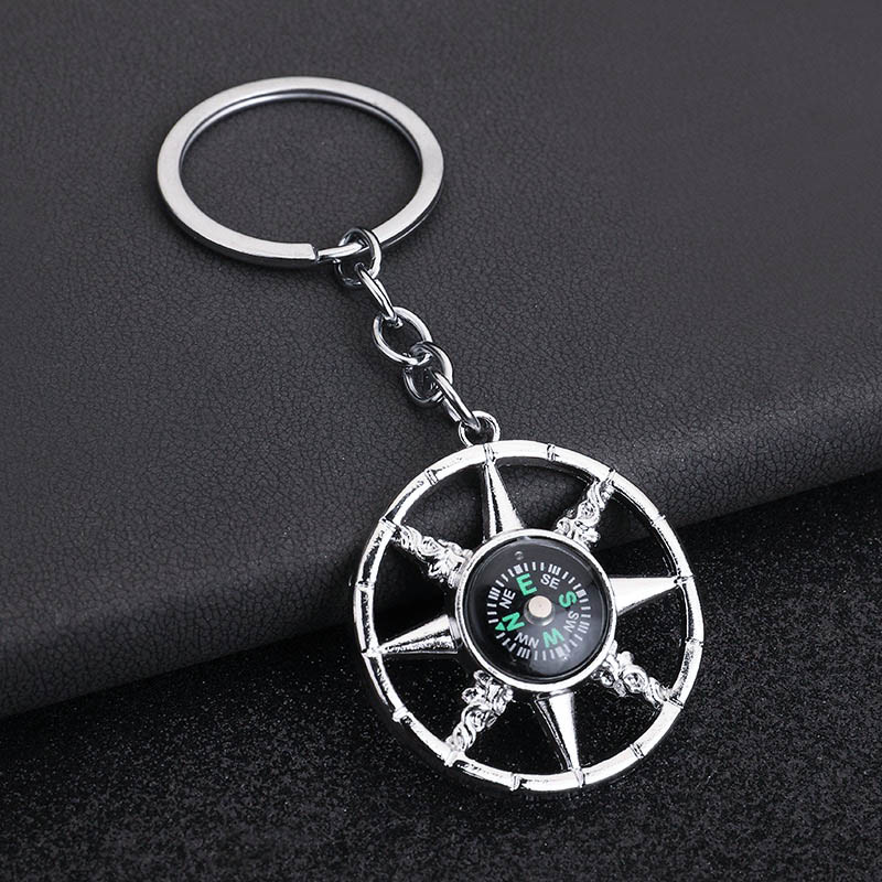 新しいコンパスキーホルダーユニセックスアウトドア登山ロックク - Compass Keychain Mini のレビューと価格