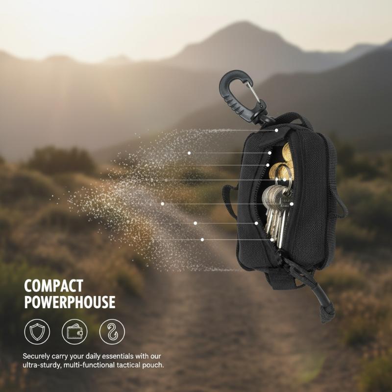 屋外用バックルバッグ EDCポーチ ジッパー付きキーカードホ - Edc Carry Pocket のレビューと価格