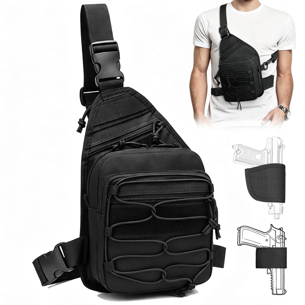 戦術用ピストル収納バッグ、隠し携帯用ピストルポーチ、ガンホル - Edc Concealed Carry Bag のレビューと価格