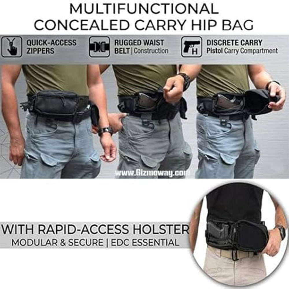 タクティカルピストルバッグ、銃用バッグ、隠しホルスター付き、 - Edc Concealed Carry Bag のレビューと価格