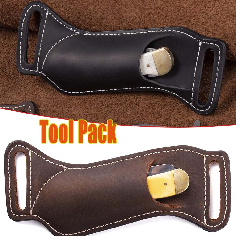 戦術用EDC折りたたみナイフシースウエストハンギング5インチ - Leather Edc. Carry Pouch のレビューと価格