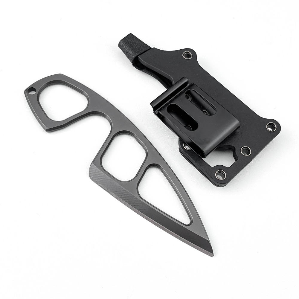EDCポータブル固定刃ナイフ、中空デザインハンドルナイフ、カ - Edc Fixed Blade Deep Carry のレビューと価格