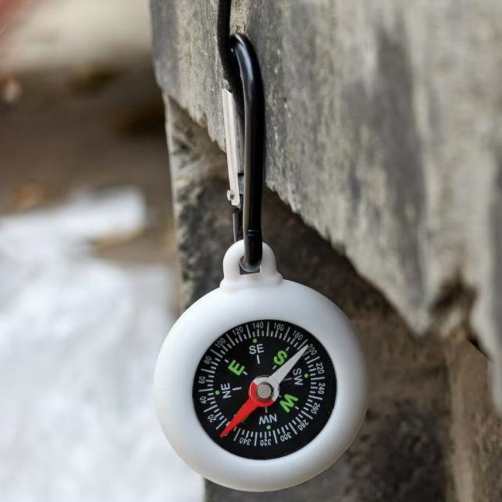 ミニアウトドアサバイバルコンパスカラビナ（コンパス付き）9色 - Compass Keychain Mini のレビューと価格