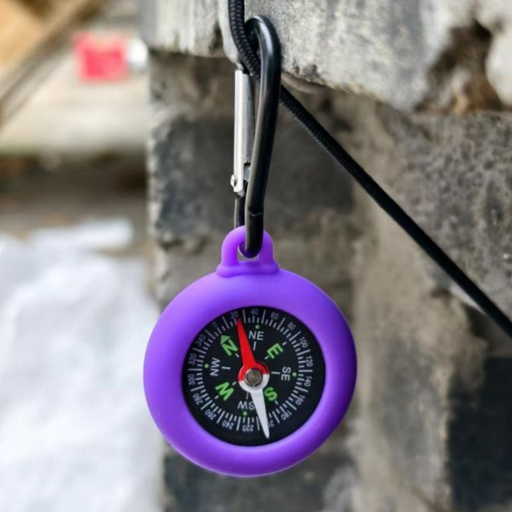ミニアウトドアサバイバルコンパスカラビナ（コンパス付き）9色 - Compass Keychain Mini のレビューと価格