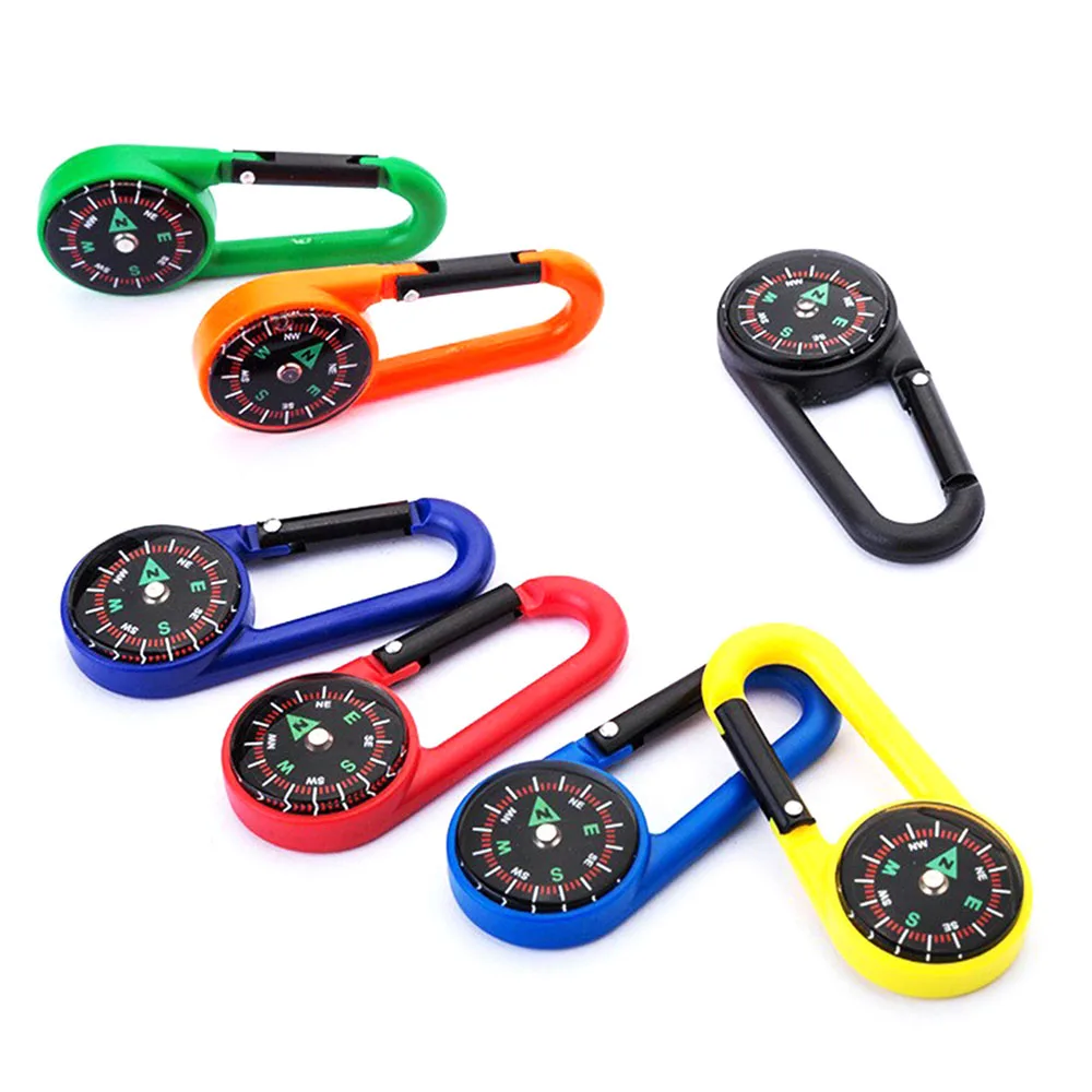 ミニアウトドアコンパスカラビナキャンプキーホルダー登山ハイキ - Compass Keychain Mini のレビューと価格