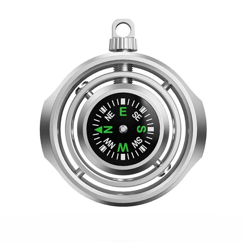ミニコンパス指先フィジェットローラーキーホルダー回転フライホ - Compass Keychain Mini のレビューと価格