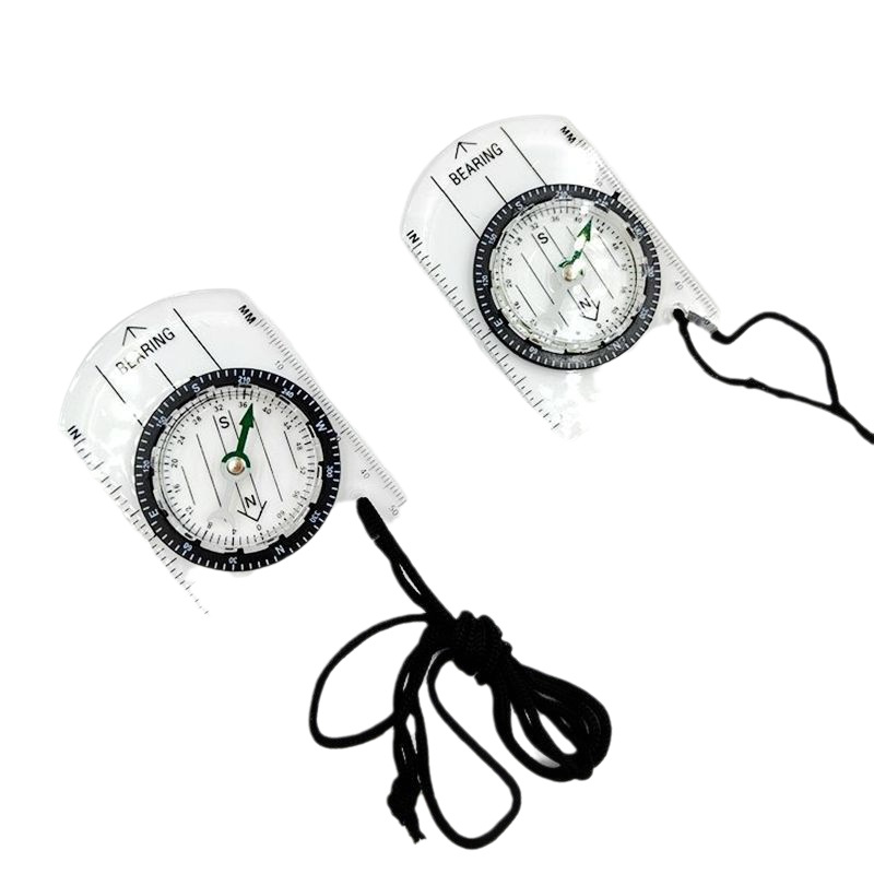 1個/2個セット 新型アウトドアミニアクリル透明スケールコン - Compass Keychain Mini のレビューと価格