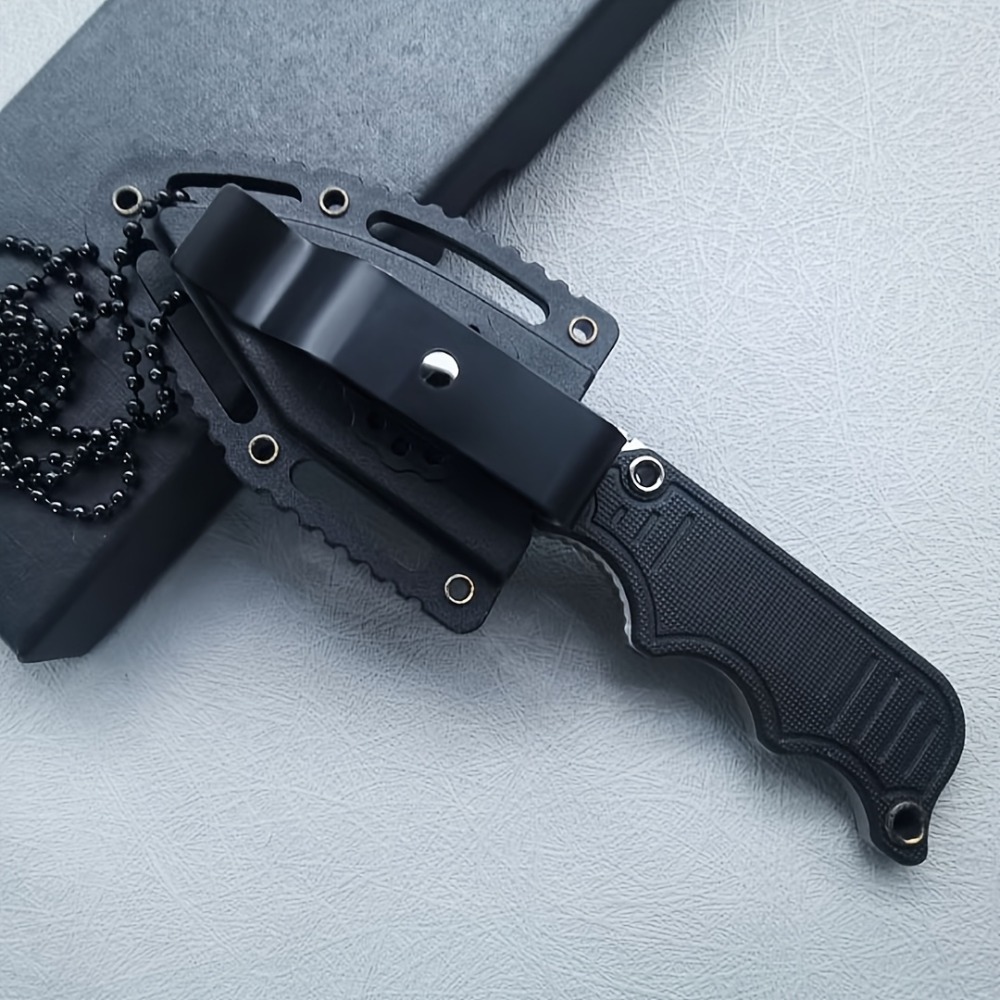 EDC（エブリデイキャリー）固定刃ナイフ、ブラックハンドルネ - Edc Fixed Blade Deep Carry のレビューと価格