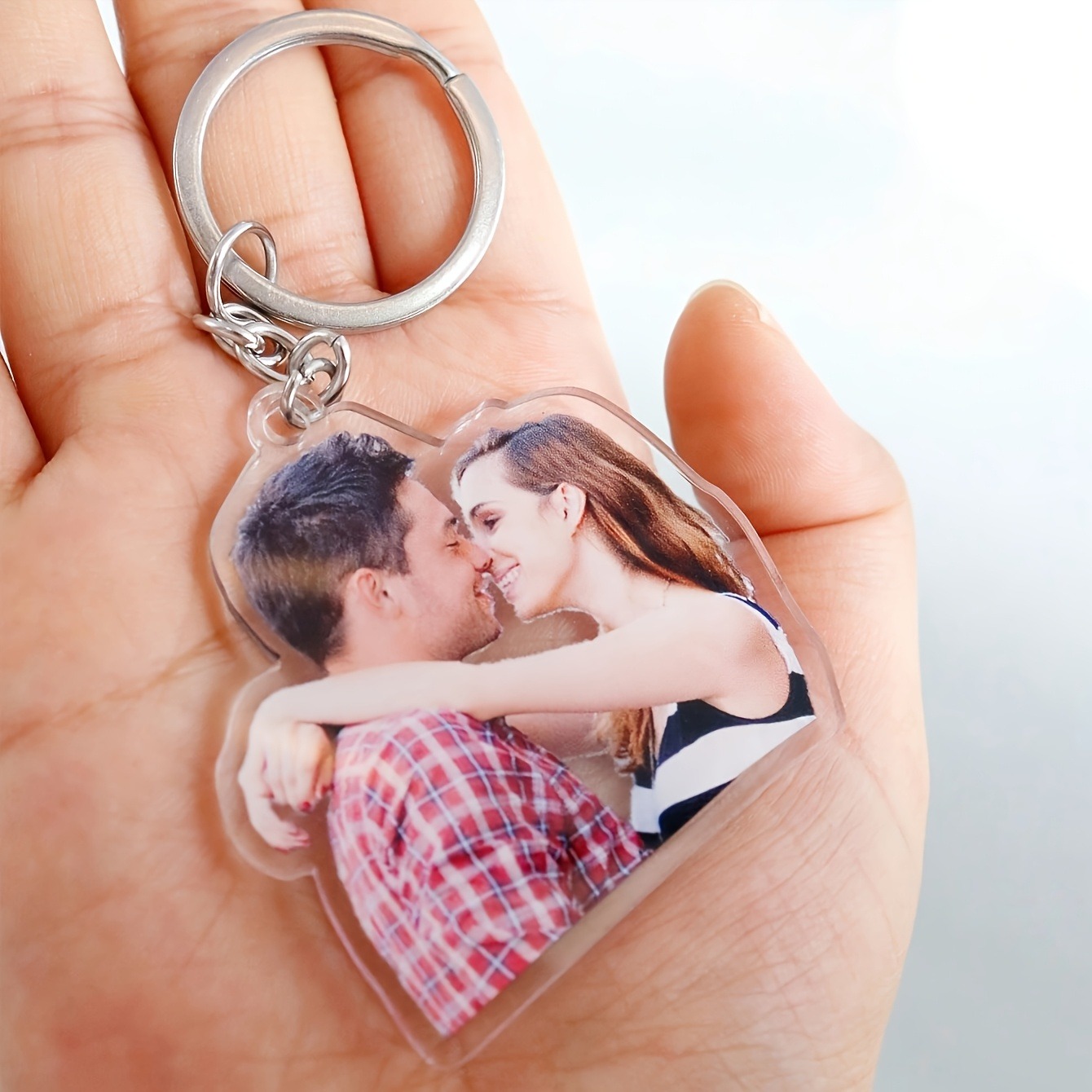 カスタム写真アクリルキーホルダー - 写真をアップロード、丈 - Carabiner Keychain のレビューと価格
