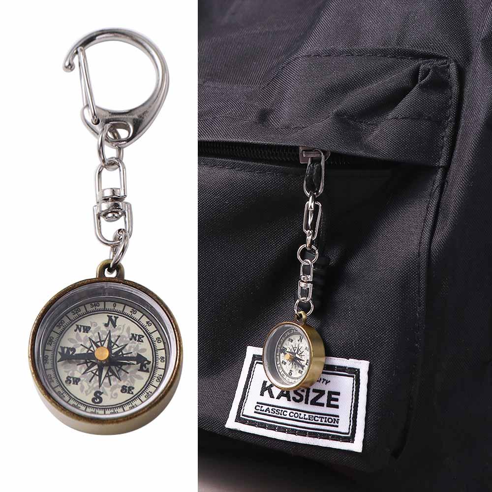 携帯用キーリング型ミニコンパス、屋外用亜鉛合金製キーホルダー - Compass Keychain Mini のレビューと価格