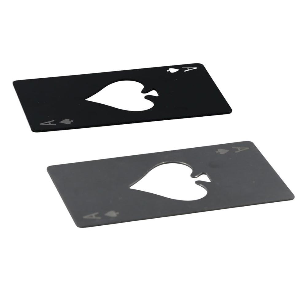ステンレス製ボトル缶オープナー シルバー/ブラック スペード - Multitool Credit Card のレビューと価格