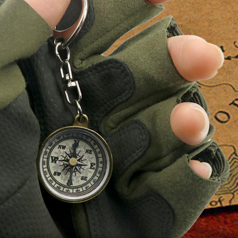 クライミング用具キーホルダー、ヴィンテージツール、携帯用亜鉛 - Compass Keychain Mini のレビューと価格