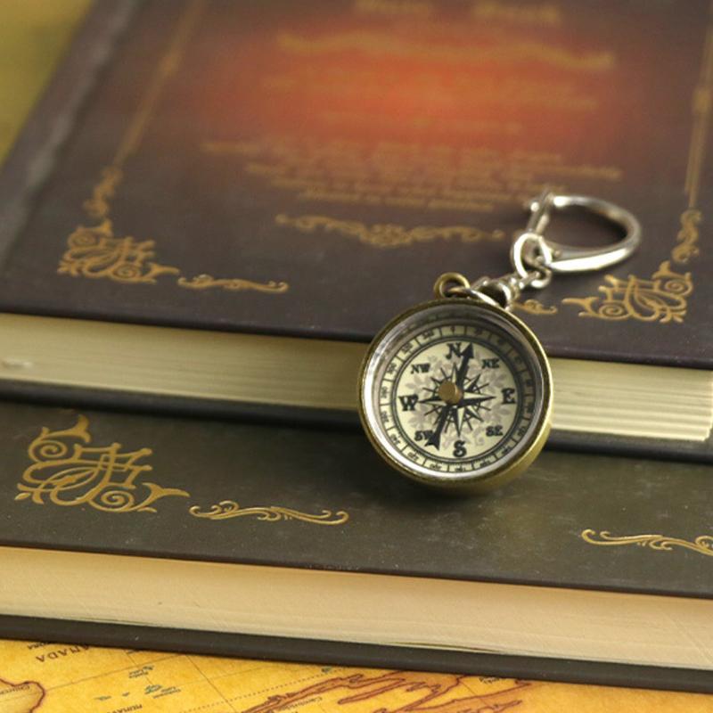 クライミング用具キーホルダー、ヴィンテージツール、携帯用亜鉛 - Compass Keychain Mini のレビューと価格