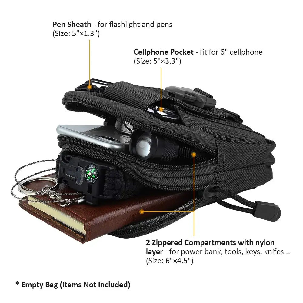 アウトドアギアツールガジェットポケットベルトバッグ戦術的なウ - Edc Carry Pocket のレビューと価格
